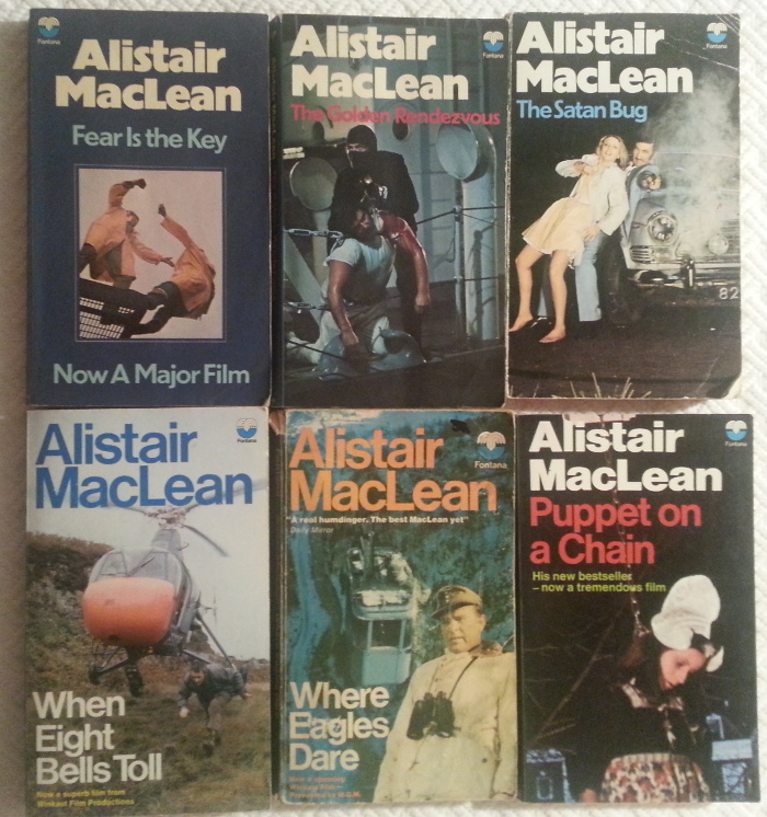 Alistair MacLean book covers, Fontana editions