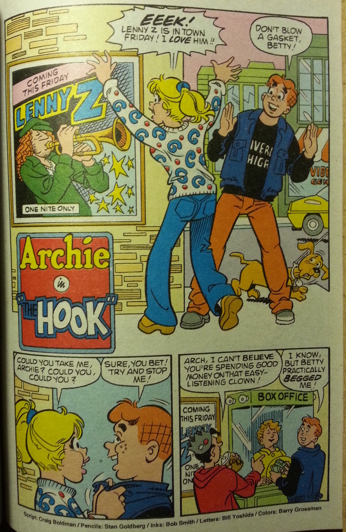 Archie buys tickets to Lenny Z.