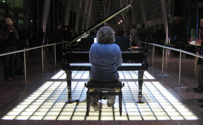 One of many Nuit Blanche pianists