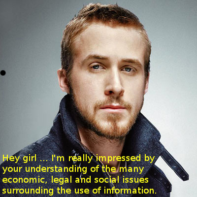 Picture of Ryan Gosling saying Hey girl I'm really impressed by