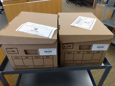 The two boxes of bench books.