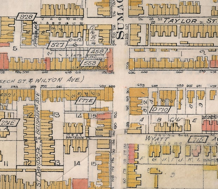 Finer detail of fire insurance map