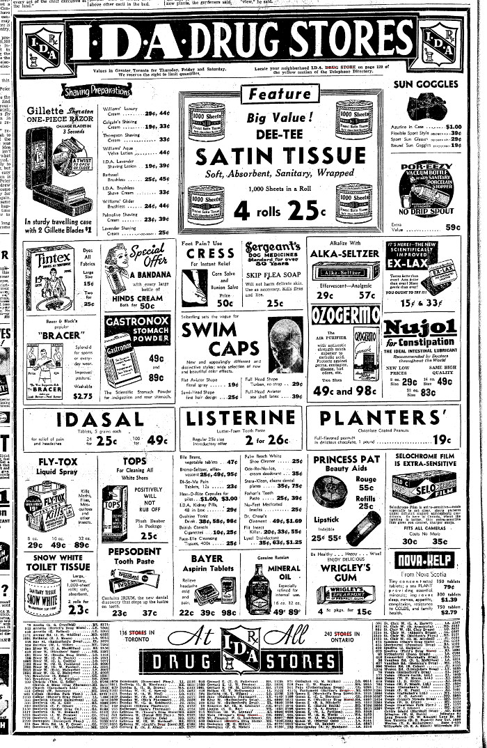 IDA ad from the Toronto Star, 22 June 1938 (Source: ProQuest Historical Newspapers)