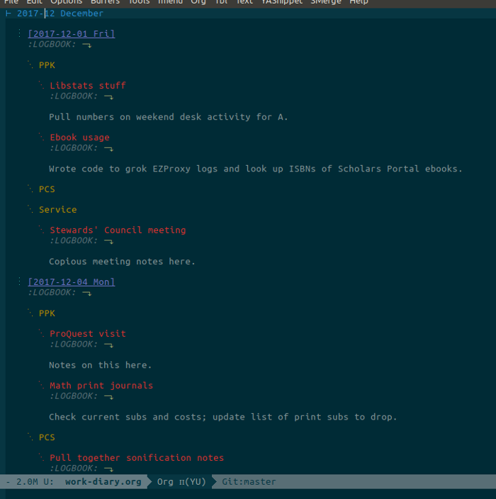 Much nicer in Emacs.