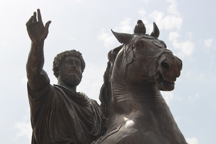 Statue of Marcus Aurelius on the Capitoline Hill.