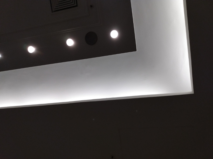The ceiling of the meeting room