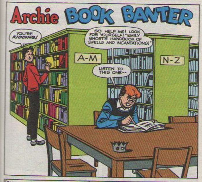 Archie studies an eldritch tome.