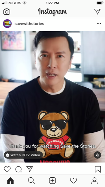 Screenshot from the video, with Donnie Yen