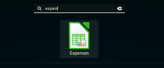 Expenses launcher