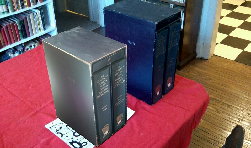 My OED beside the virtual OED, right view
